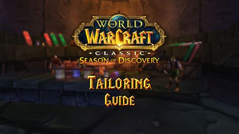 lv tailoring and enchanting guide|WoW SoD Tailoring Guide & Leveling Tips (Phase 5) .